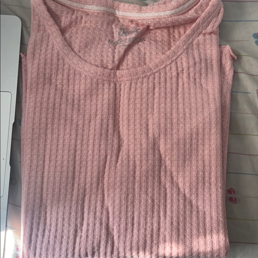 Justice Pink “Waffle” Top